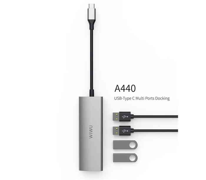 WiWU Alpha A440 4-In-1 USB Type-C Hub